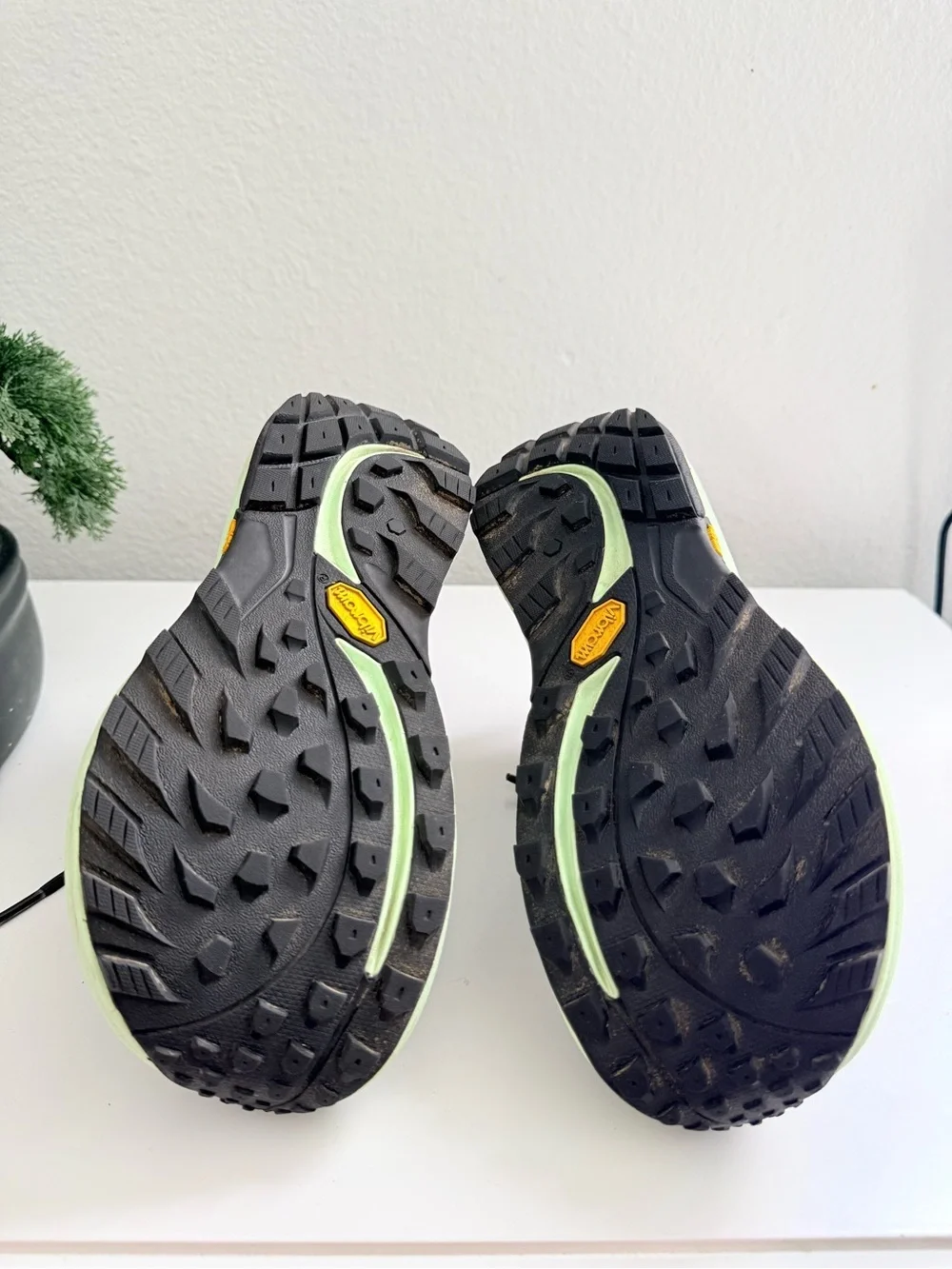 Topo Trailventure 2  Women size 6.5 Black & Lime Mid-Top Trail Running Shoes